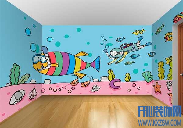 合格的父母会选择这样的儿童房墙绘，让孩子的想象飞上天