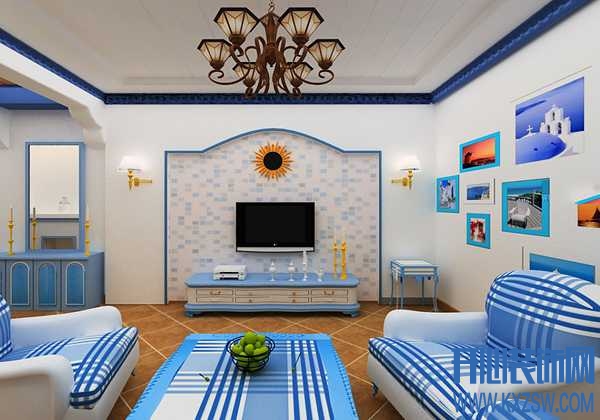 地中海风格样板房分享，再现蓝白的经典演绎