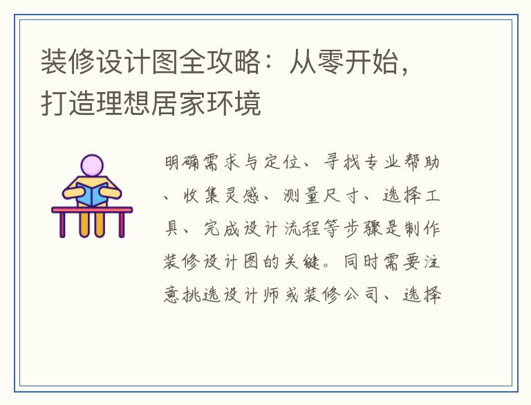 装修设计图全攻略：从零开始，打造理想居家环境