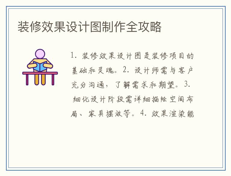 装修效果设计图制作全攻略