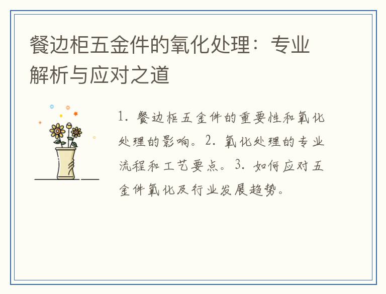 餐边柜五金件的氧化处理:专业解析与应对之道