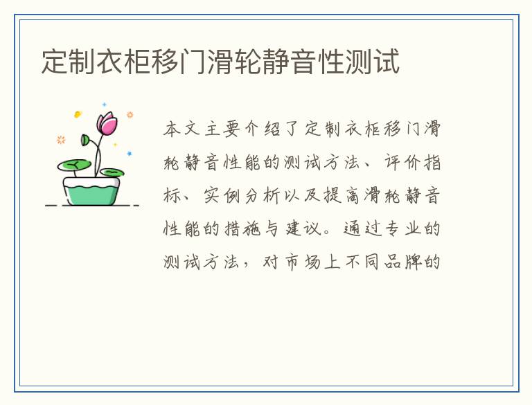 定制衣柜移门滑轮静音性测试