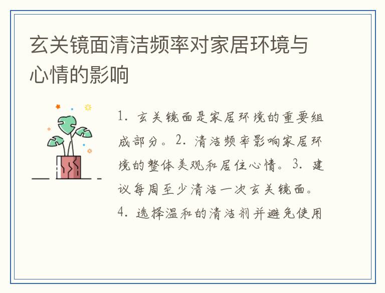 玄关镜面清洁频率对家居环境与心情的影响